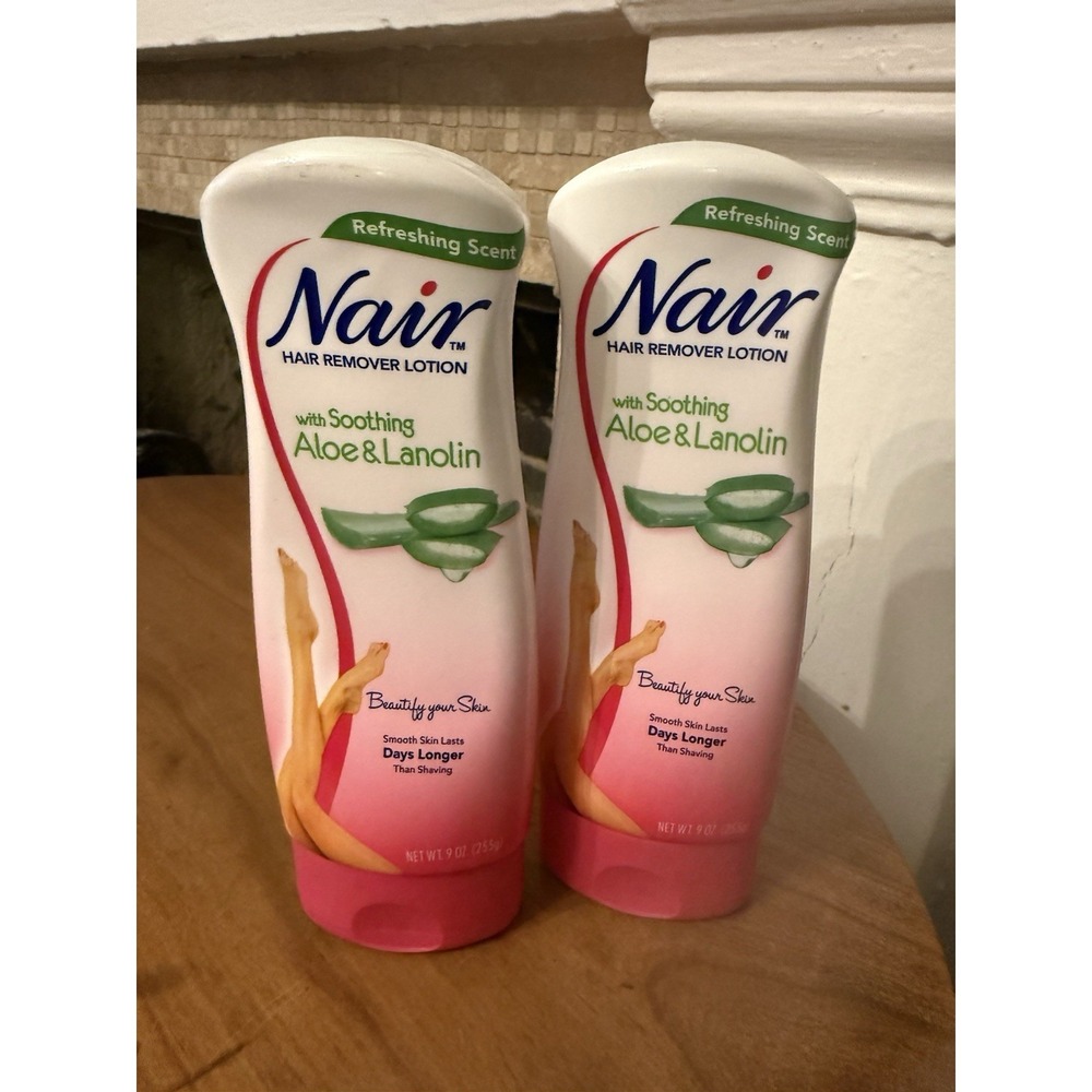 (2)‎ Nair Aloe & Lanolin Hair Removal Lotion, 9.0 Oz Each